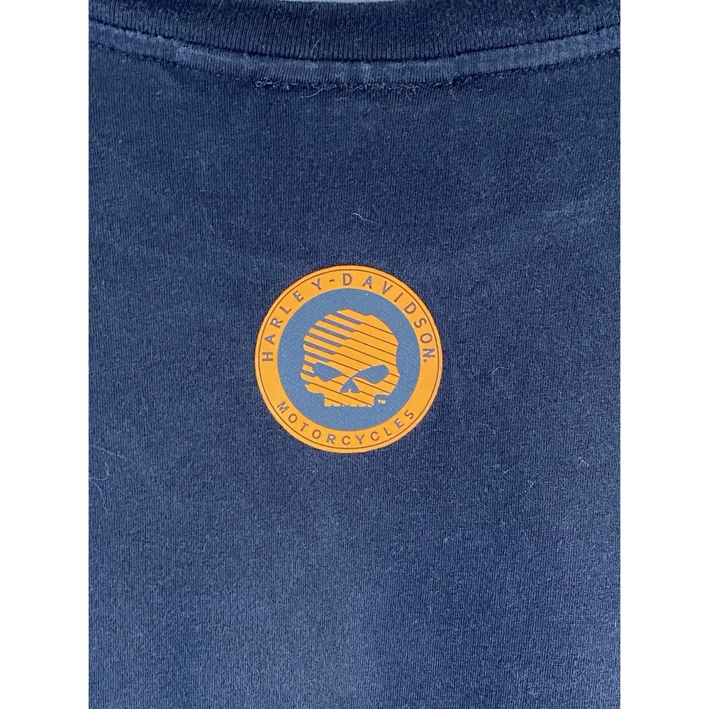 Harley-Davidson Long Sleeve T-Shirt Men's Size Medium Black, White, Orange. - Picture 4 of 6